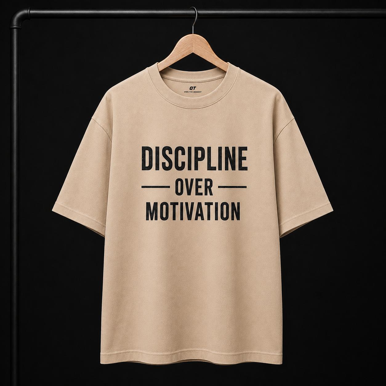 OT Gym Oversized T-Shirt – Discipline Over Motivation